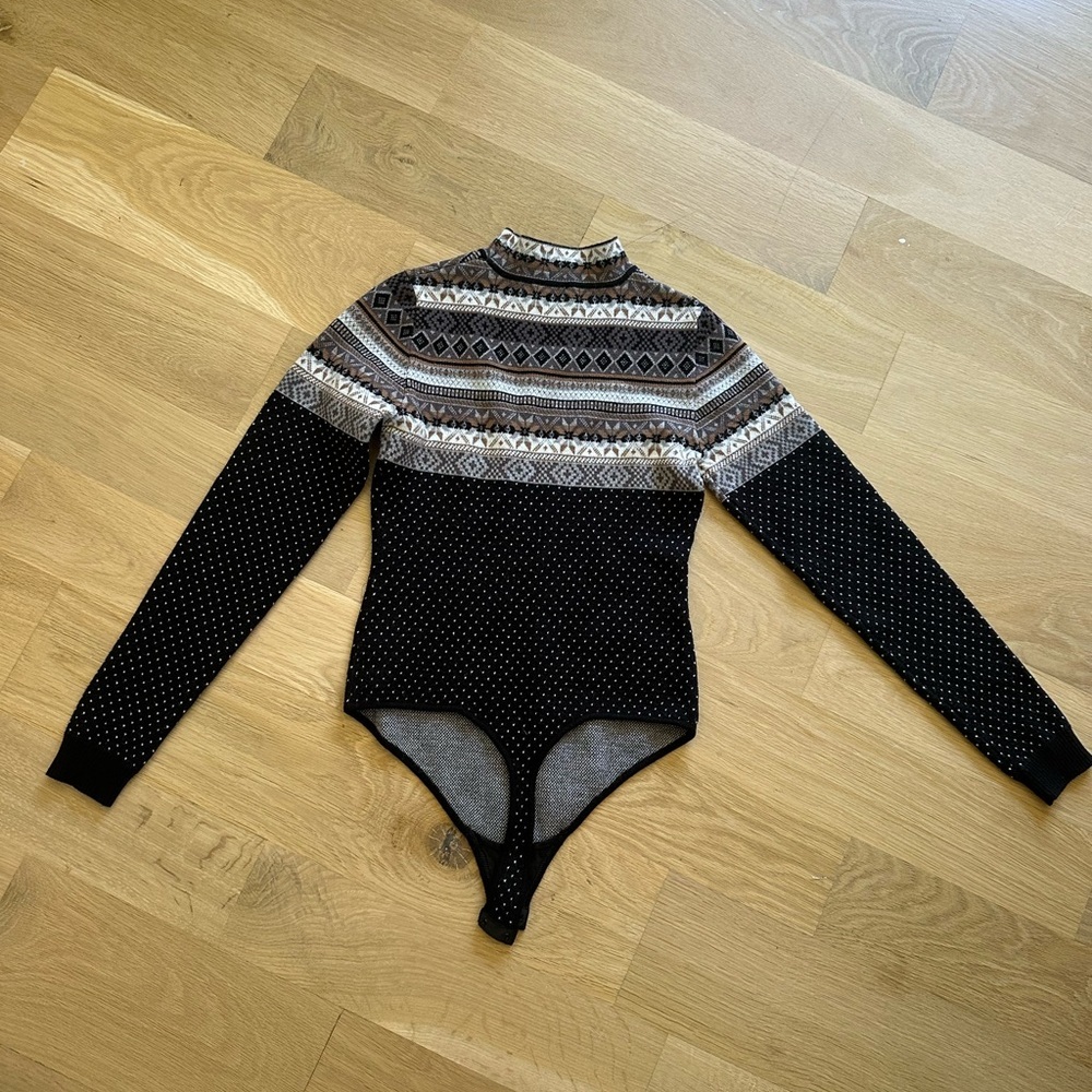 Free People Mock Neck Bodysuit Sweater - Picture 4 of 6